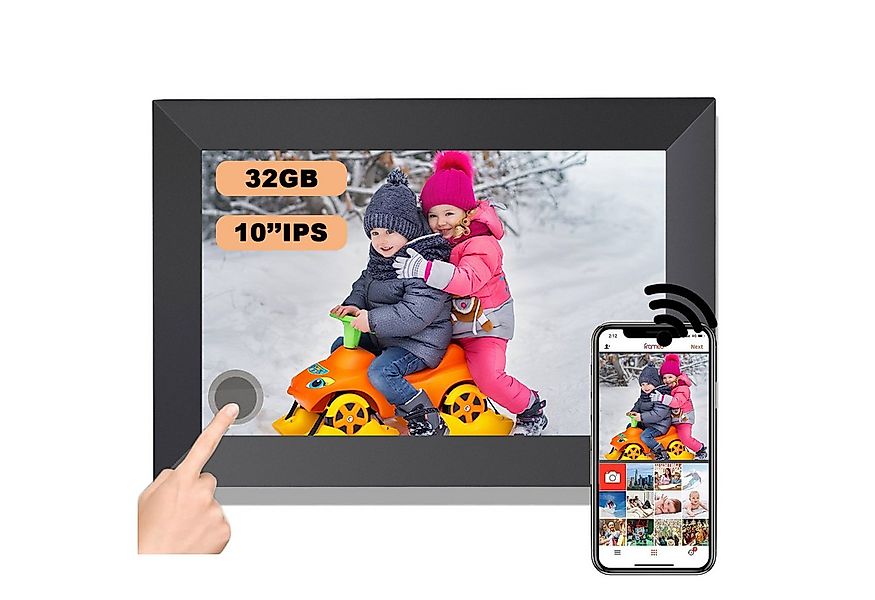 XERSEK Bilderrahmen 10,1 Zoll Digitaler Bilderrahmen Wlan, 1280x800 HD IPS günstig online kaufen