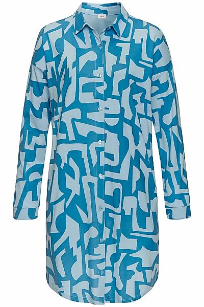 s.Oliver Nachthemd 1-teilig, Seitennahttaschen mit grafischem Print günstig online kaufen