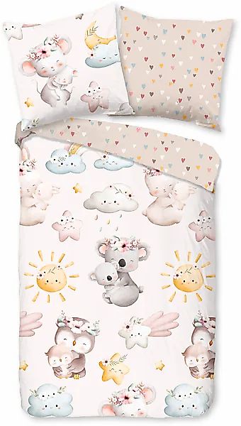 good morning Babybettwäsche »Hugss«, Baumwolle, Renforcé, 2 Teilig, Wendeop günstig online kaufen