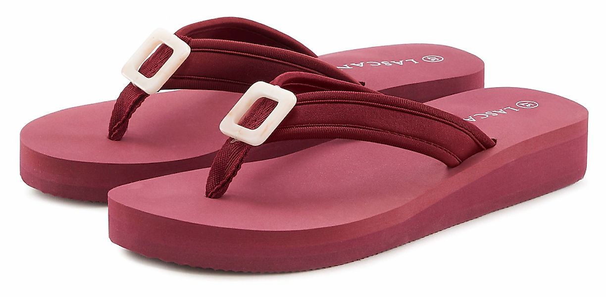 LASCANA "Sandale, Badeschuh, Pantolette, Badelatsche, Flip Flop" Zehentrenn günstig online kaufen