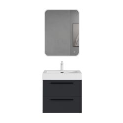 doporro Badezimmer-Set Badmöbel-Set Quadratto Waschbeckenunterschrank Wasch günstig online kaufen