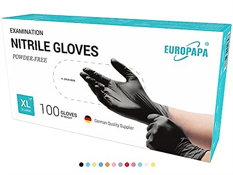 EUROPAPA Nitril-Handschuhe Einweghandschuhe Untersuchungshandschuhe (100 ST günstig online kaufen