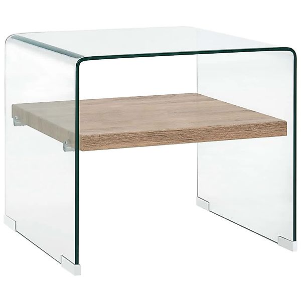 vidaXL Couchtisch Transparent 50×50×45 cm Hartglas 284742 günstig online kaufen