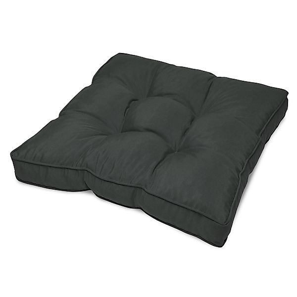 Beautissu Flair Loungekissen Outdoor Sitz 60x60x10cm Graphitgrau günstig online kaufen