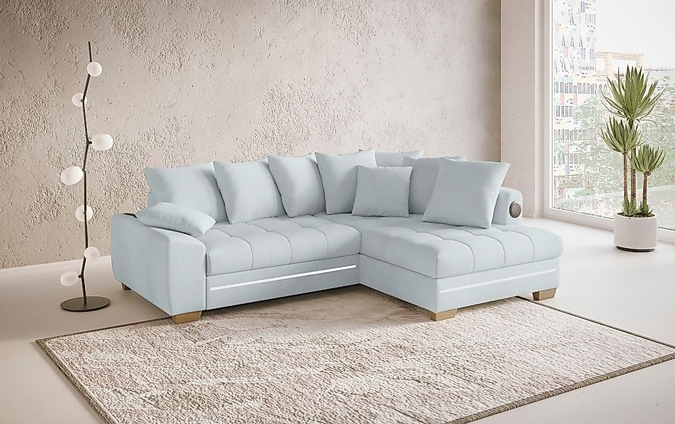 Mr. Couch Ecksofa "Nikita II, L-Form", mit Kaltschaum, RGB-LED, Soundsystem günstig online kaufen