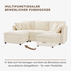 i@home Ecksofa L-förmiges Sofa, 3-Sitzer-Schlafsofa, mit günstig online kaufen