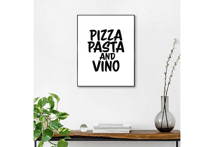 Reinders! Bild mit Rahmen Pizza, Pasta and Vino günstig online kaufen