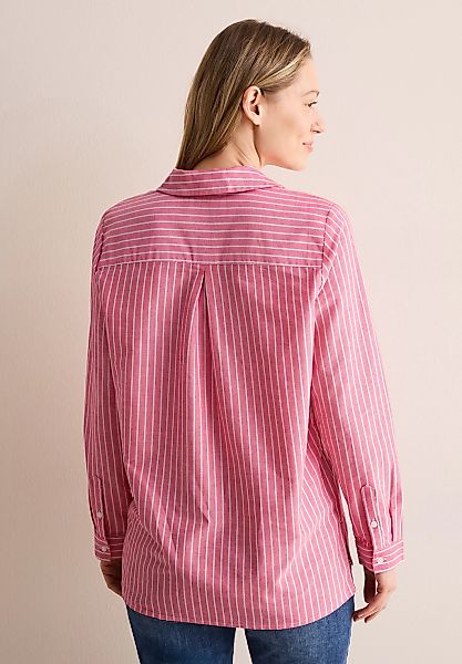 Cecil Langarmbluse in Streifen-Optik und mit kurzer Knopfleiste günstig online kaufen