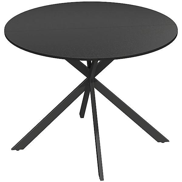 HOMCOM Runder Esstisch für 4 Personen, Ø100 cm Küchentisch im Industriestil günstig online kaufen