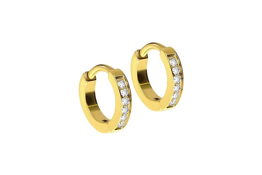 FILANGO Piercing-Set Titan Ohrclicker Creolen EINGEFASSTE günstig online kaufen