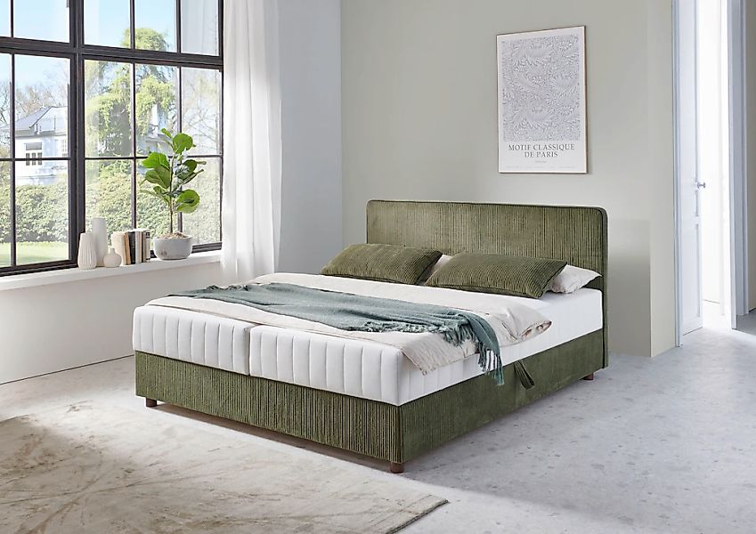 ATLANTIC home collection Bett "Corinna", Boxbett inkl. Stauraum, Cord, erhä günstig online kaufen