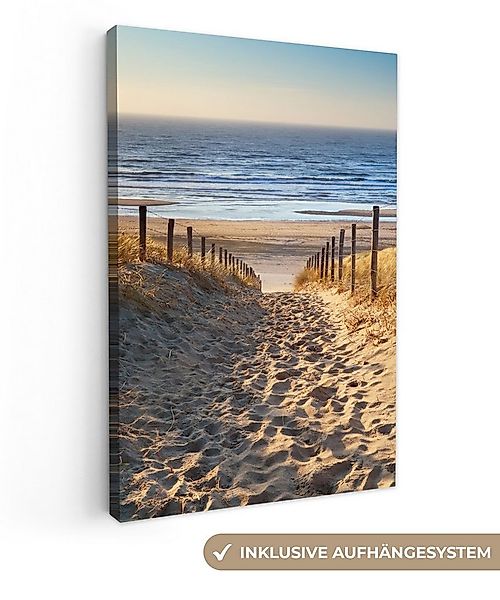 OneMillionCanvasses® Leinwandbild Strand - Meer - Niederlande - Dünen - Son günstig online kaufen