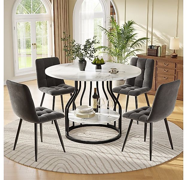 MODFU Essgruppe Stylisches Esstisch,Esszimmerstühle,Esstisch-Set, (5-teilig günstig online kaufen