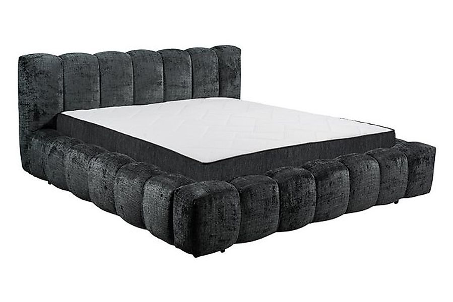 riess-ambiente Polsterbett DIAMOND 180x200cm schwarz Chenille · mit Matratz günstig online kaufen