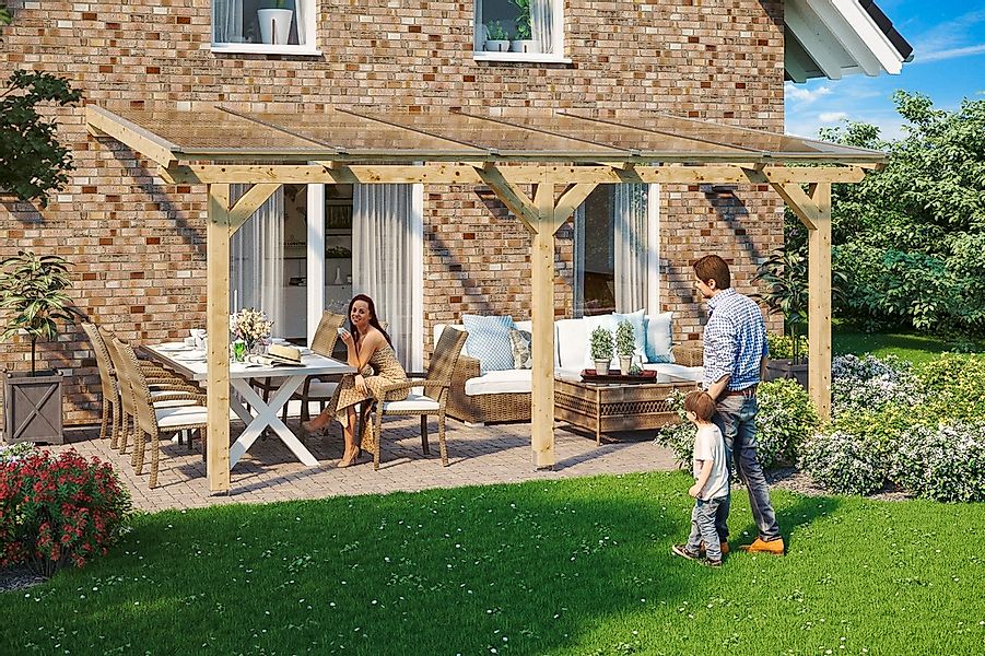 Skan Holz Terrassenüberdachung Andria 541 cm x 250 cm günstig online kaufen
