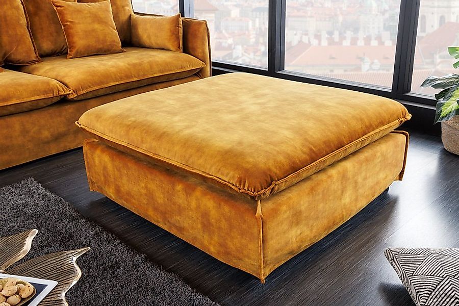 riess-ambiente Sitzhocker HEAVEN 100cm senfgelb · Hussensofa inkl. Kissen u günstig online kaufen