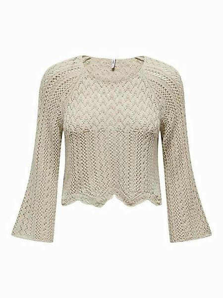 ONLY Strickpullover Eleganter Strickpullover 3/4 Arm Shirt Pointelle Sweate günstig online kaufen