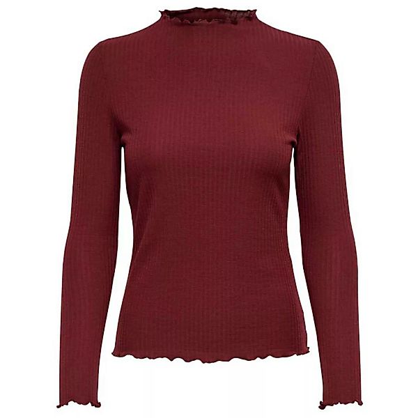 Only Emma Langarm-t-shirt XS Merlot günstig online kaufen