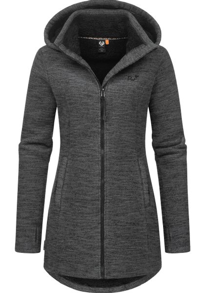 Ragwear Longstrickjacke "Leysha Melange" Sportliche Kapuzenjacke in meliert günstig online kaufen