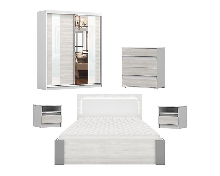 Deine Möbel 24 Schlafzimmer-Set HEAVEN MULTI Komplettschlafzimmer Kleidersc günstig online kaufen