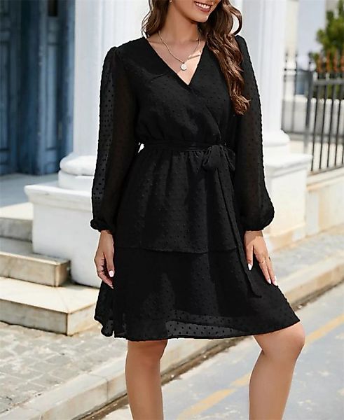 AFAZ New Trading UG Sommerkleid Damen Casual Kleid V Ausschnitt Minikleid L günstig online kaufen