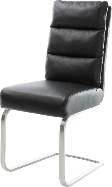 DELIFE Polsterstuhl Pela-Flex, Freischwinger flach Edelstahl günstig online kaufen