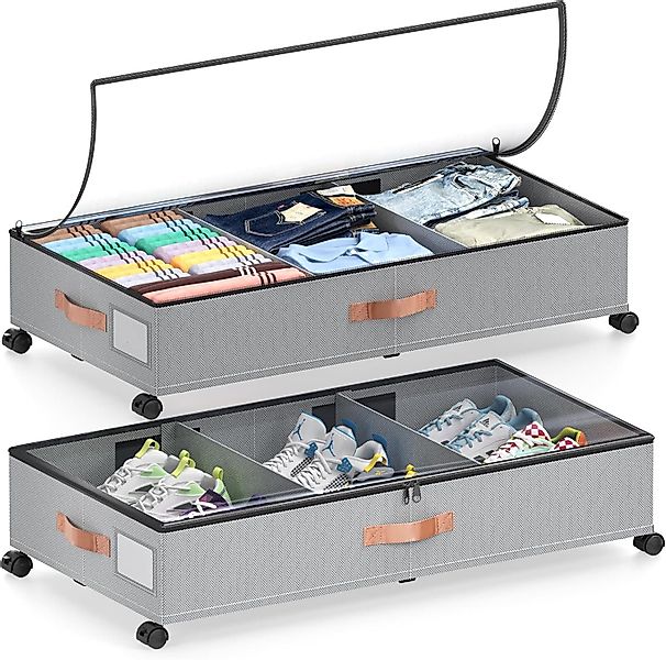 Coonoor Aufbewahrungsbox Große unterbett-Aufbewahrungsbox mit Rollen günstig online kaufen