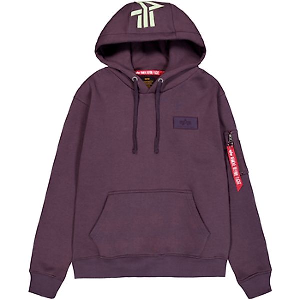 Alpha  Sweatshirt Back Print Hoodie - Plum günstig online kaufen