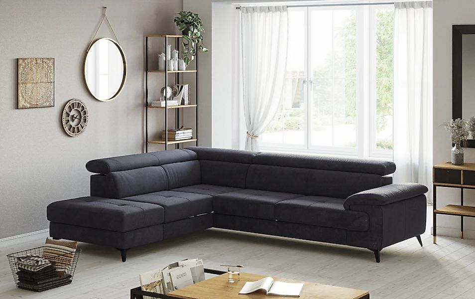COTTA Ecksofa "Astra L-Form, B: 286 cm" mit Kopfteilverstellung, optional B günstig online kaufen