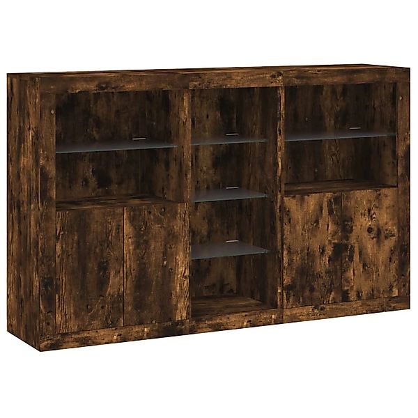 vidaXL Sideboard mit LED-Leuchten Räuchereiche 162x37x100 cm 3209174 günstig online kaufen