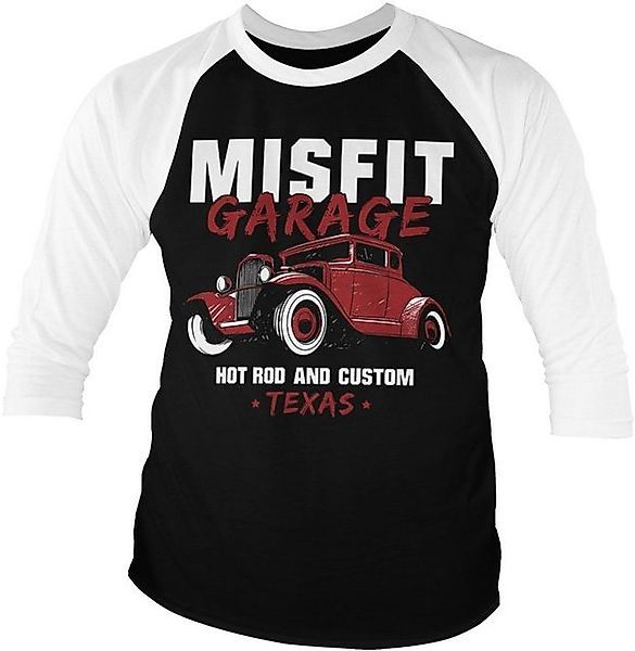 Misfit Garage T-Shirt Hot Rod & Custom Baseball 3/4 Sleeve Tee günstig online kaufen