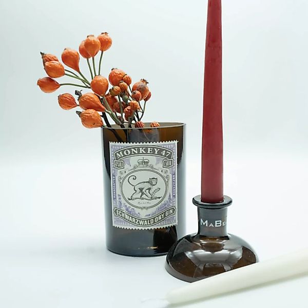 Kerzenständer + Vase Aus Der Ginflasche günstig online kaufen