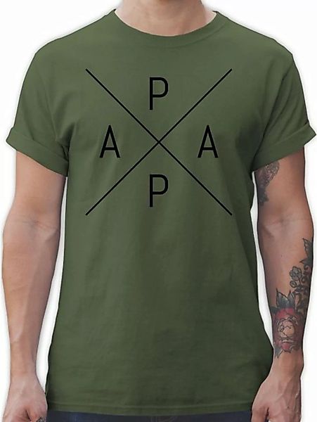 Shirtracer T-Shirt Papa X schwarz Vatertag Geschenk für Papa günstig online kaufen