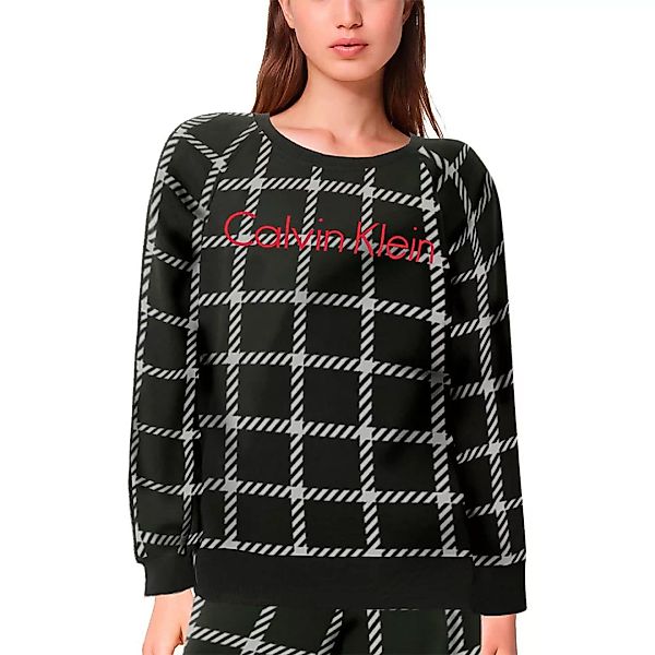Calvin Klein Underwear Langarm-nachthemd Pyjama XS MenS Window Pane / Black günstig online kaufen