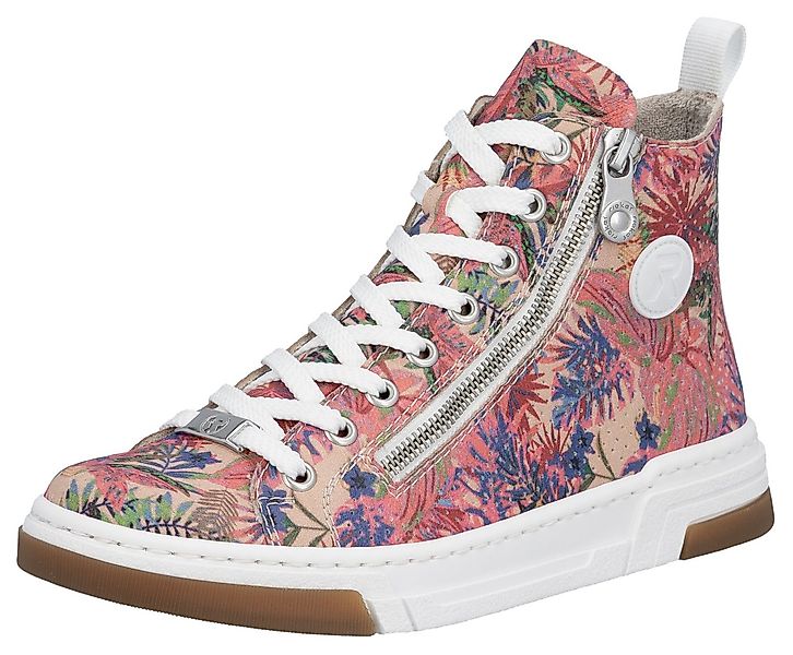 Rieker Sneaker High Top-Sneaker, Freizeitschuh, Schnürschuh mit Plateausohl günstig online kaufen