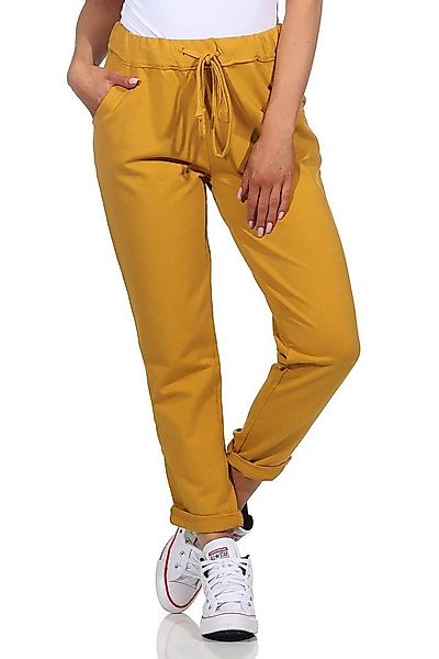 CLEO STYLE Jogginghose Damen Jogginghose 3569 36-40 Senf günstig online kaufen