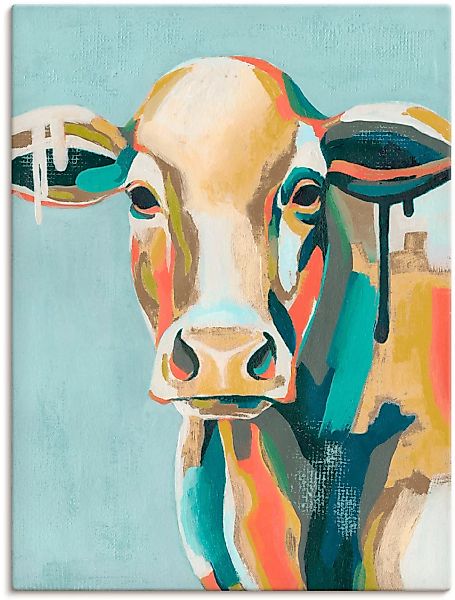 Artland Wandbild "Bunte Kühe I", Haustiere, (1 St.), als Leinwandbild, Post günstig online kaufen