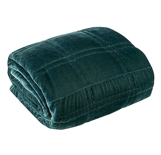 Eurofirany Tagesdecke Kristi, Steppdecke Samtdecke Karomuster Weicher Überw günstig online kaufen