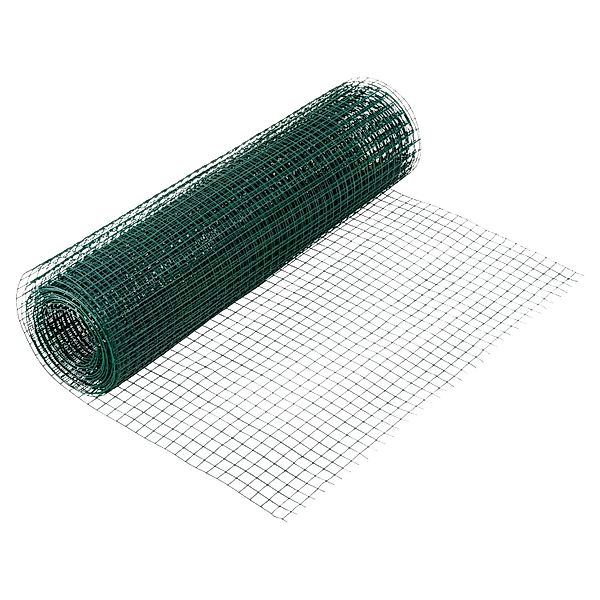 Volierengitter Maschenweite 19 mm 5 m x 0,5 m Stärke 0,9 mm PVC Grün günstig online kaufen