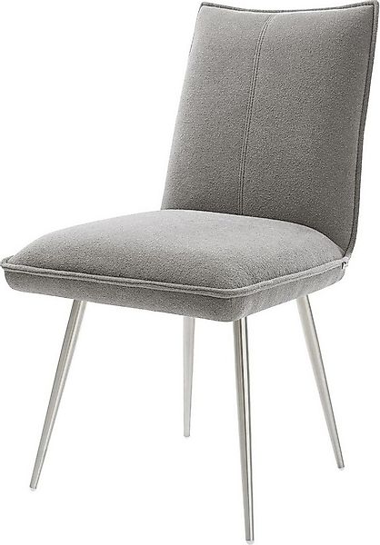 DELIFE Polsterstuhl Lelio-Flex, 4-Fuß konisch Edelstahl Strukturstoff Soft günstig online kaufen