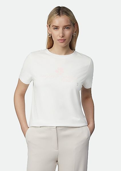 Comma Kurzarmshirt Baumwollmix-T-Shirt mit Artwork Artwork günstig online kaufen