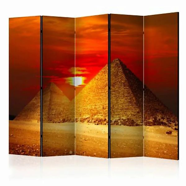 artgeist Paravent The Giza Necropolis - sunset II [Room Dividers] rot/braun günstig online kaufen