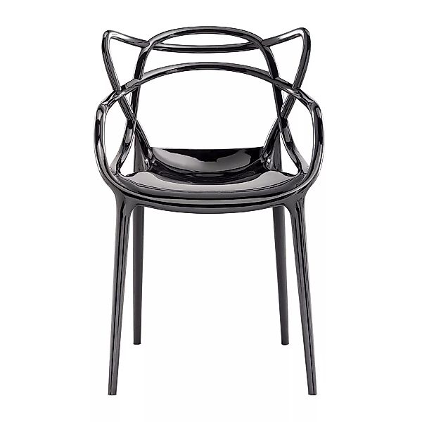 Stapelbarer Stuhl Masters plastikmaterial grau silber metall / metallic - K günstig online kaufen