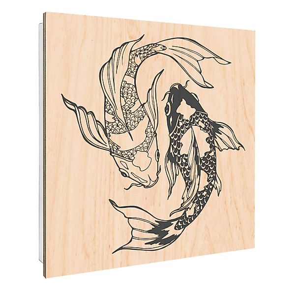 Banjado Großer Schlüsselbox Holz 30x30cm Weiß Scharnier Rechts 50 Haken Sch günstig online kaufen