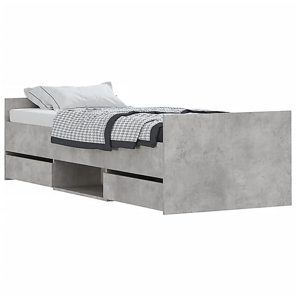vidaXL Bettgestell mit Kopf- und Fußteil Betongrau 75x190 cm1907960 günstig online kaufen