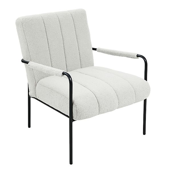 SVITA Loungesessel KYLE, Loungestuhl, Teddy-Boucle, Weiß günstig online kaufen