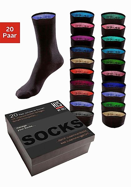 H.I.S Socken Box, 20 Stk. tlg. in praktischer Geschenkbox günstig online kaufen
