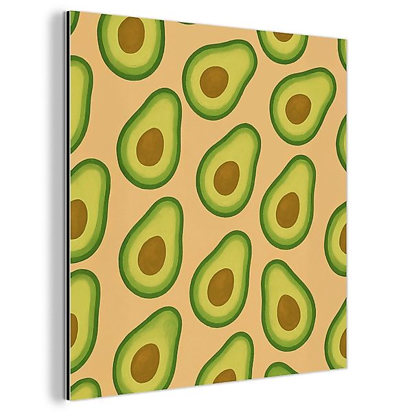 MuchoWow Metallbild Avocado - Muster - günstig online kaufen