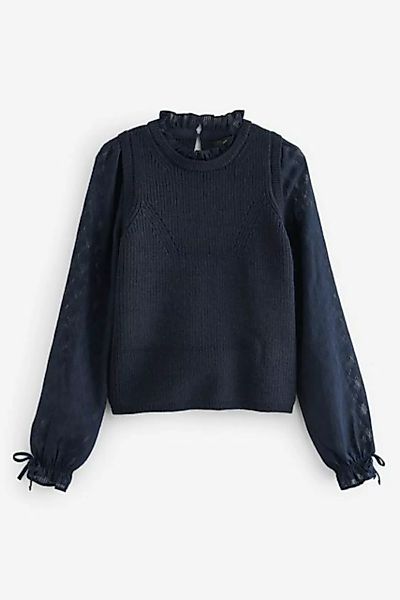 Next 2-in-1-Pullover Strickpullover mit Stoffärmeln (1-tlg) günstig online kaufen