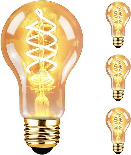Nettlife LED-Leuchtmittel E27 A60 Leuchtmittel 2700K 4W Glühlampe, E27, 3 S günstig online kaufen